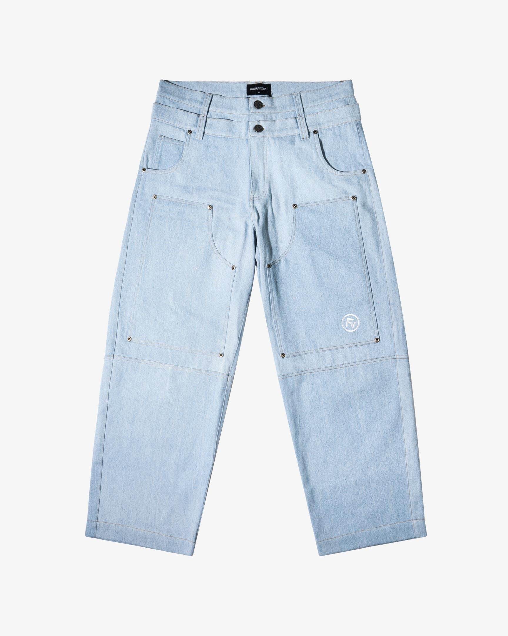 Future Visions DENIM PANT DOUBLE BELT SKYBLUE