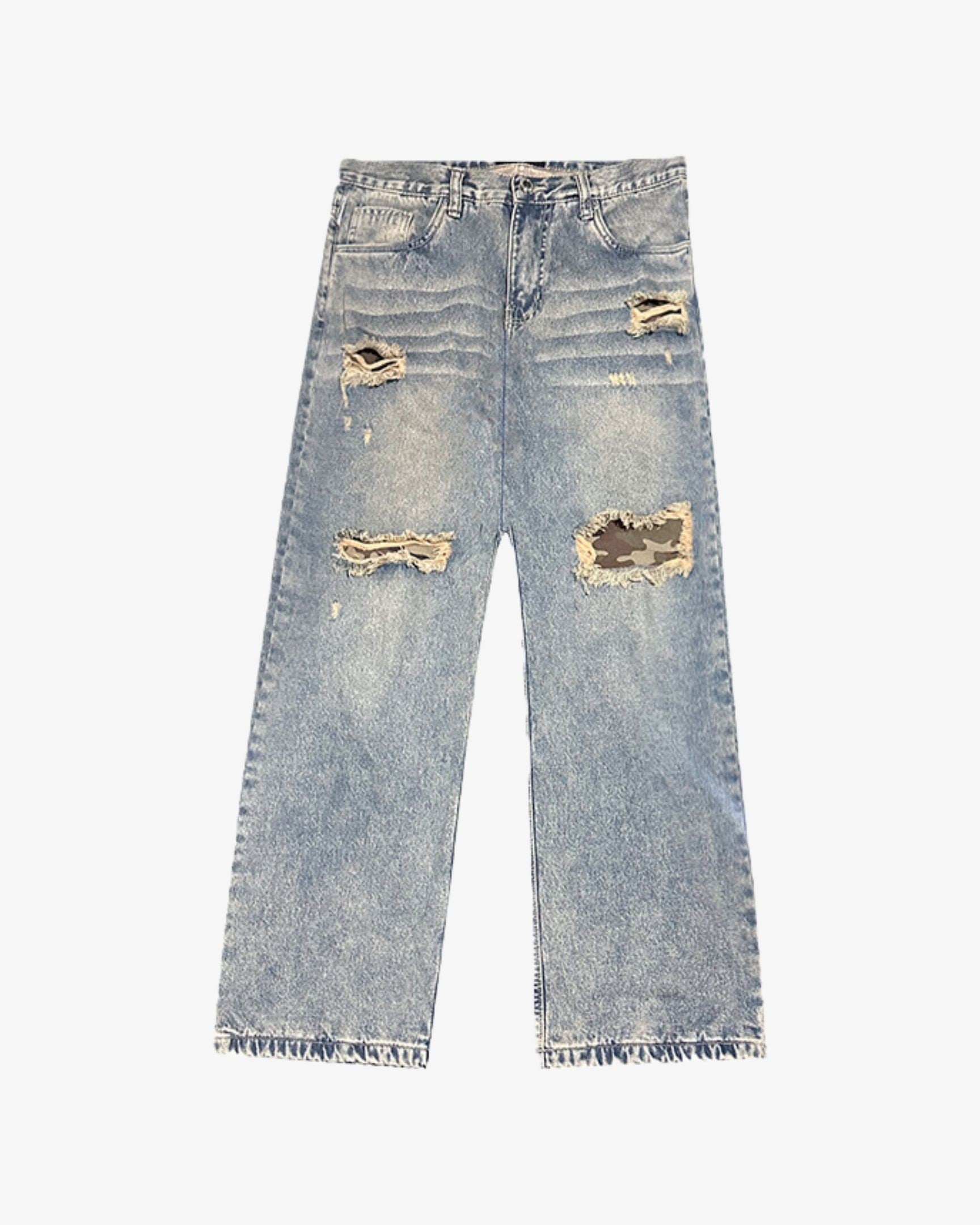 Brech Clothing DOUBLE DESTROYER BLUE DENIM