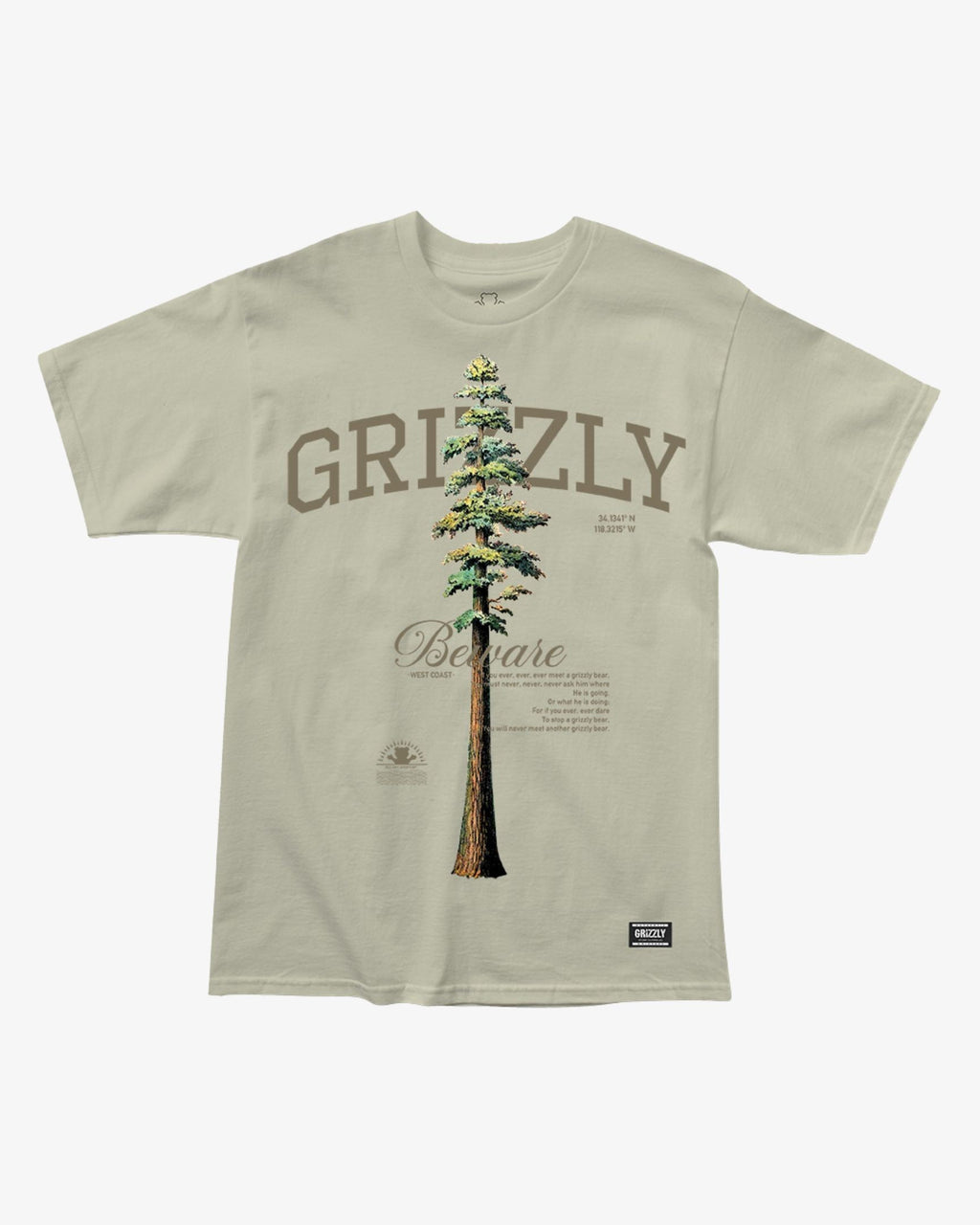 Grizzly TALLEST PINE TEE GREY