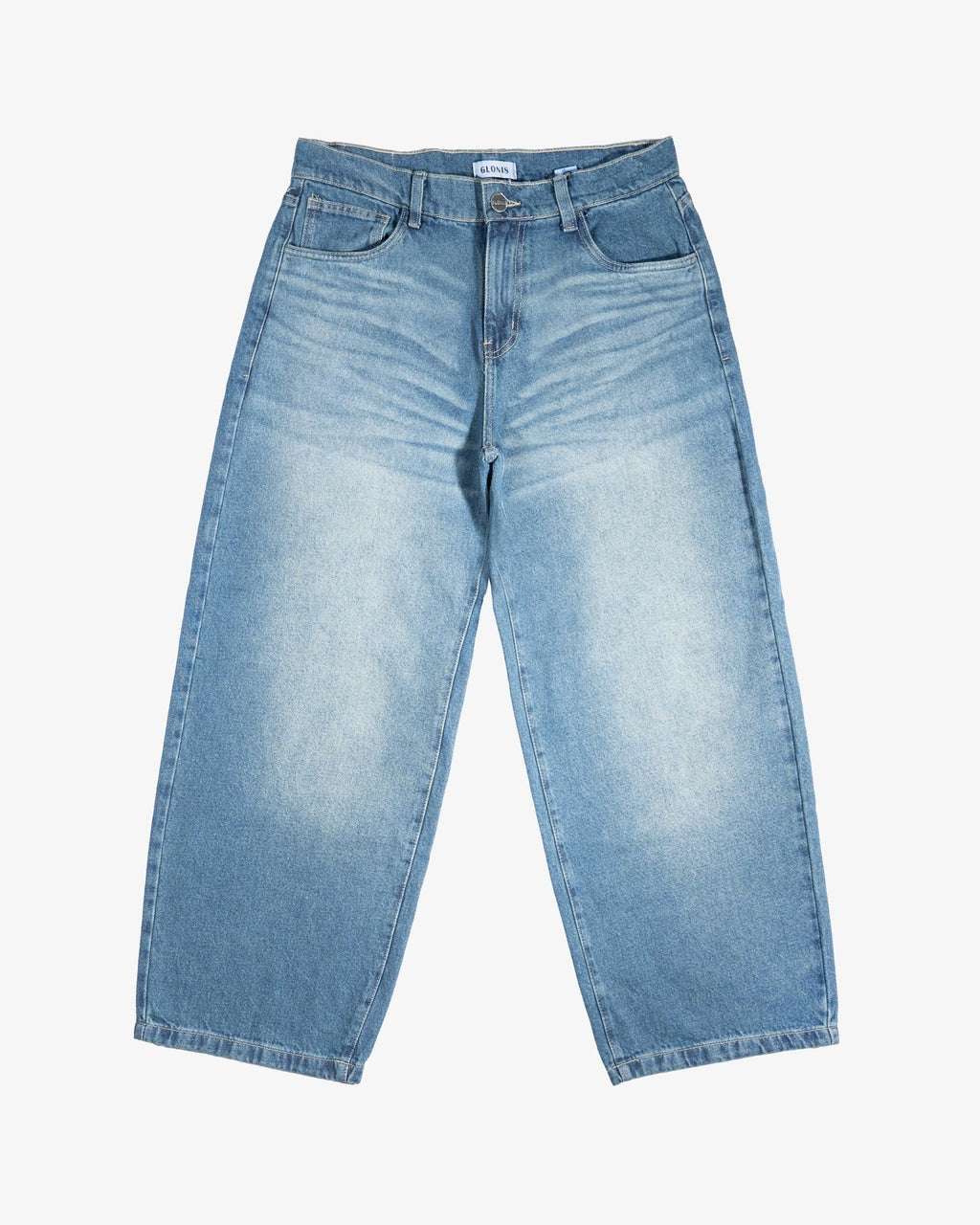 Glonis WASHED BLUE BAGGY JEAN BLUE