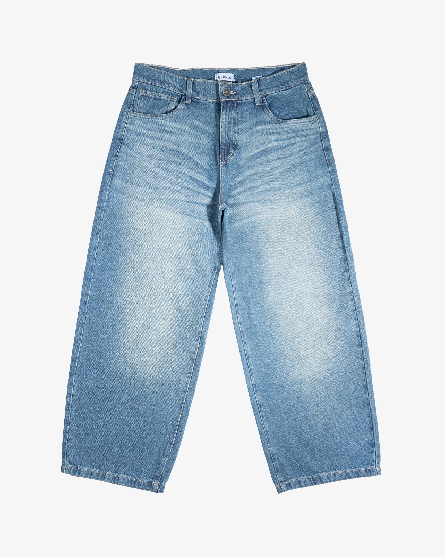 Glonis WASHED BLUE BAGGY JEAN BLUE